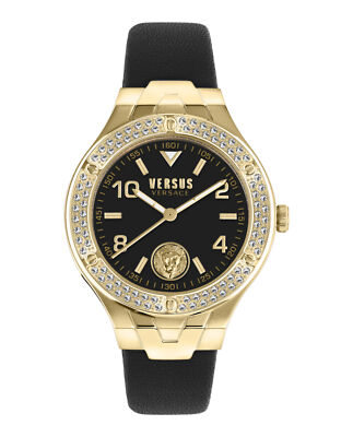 Pre-owned Versus Versace Womens Gold 38mm Strap Fashion Watch