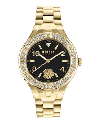 Pre-owned Versus Versace Womens Gold 38mm Bracelet Fashion Watch