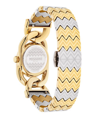 Pre-owned Missoni Womens  Gioiello Two Tone 22mm Bracelet Fashion Watch
