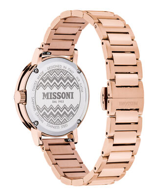 Pre-owned Missoni Womens Rose Gold 34mm Bracelet Fashion Watch