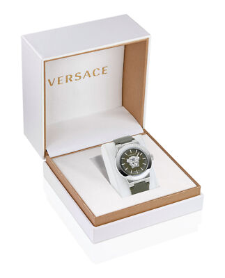 Pre-owned Versace Mens Medusa Infinite Stainless Steel 47mm Strap Fashion Watch