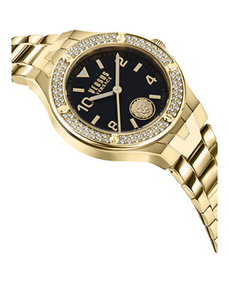 Pre-owned Versus Versace Womens Gold 38mm Bracelet Fashion Watch