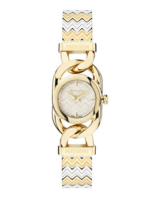 Pre-owned Missoni Womens  Gioiello Two Tone 22mm Bracelet Fashion Watch
