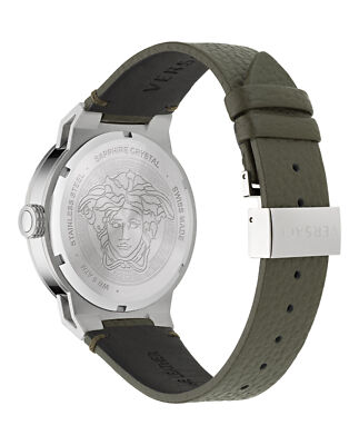 Pre-owned Versace Mens Medusa Infinite Stainless Steel 47mm Strap Fashion Watch