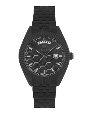 Philipp Plein Mens  Black 42mm Bracelet Fashion Watch
