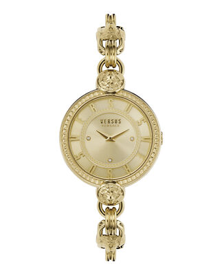 Pre-owned Versus Versace Womens Gold 36mm Bracelet Fashion Watch