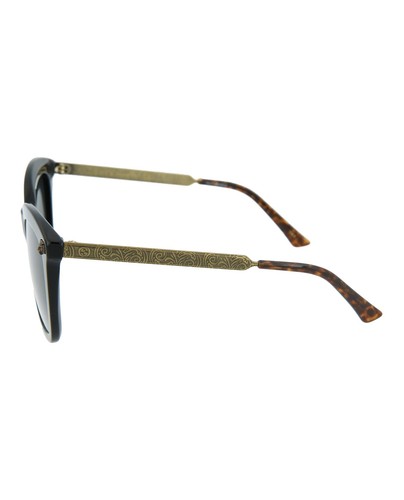 Pre-owned Gucci Sunglasses Gg0217s 001 52mm Black / Black Grey Lens In Gray