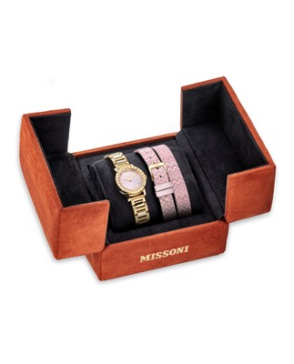 Pre-owned Missoni Womens  Estate Ip Yellow Gold 27mm Bracelet Fashion Watch