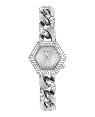 Pre-owned Philipp Plein Womens The Hexagon Stainless Steel 28mm Bracelet Fashion Watch