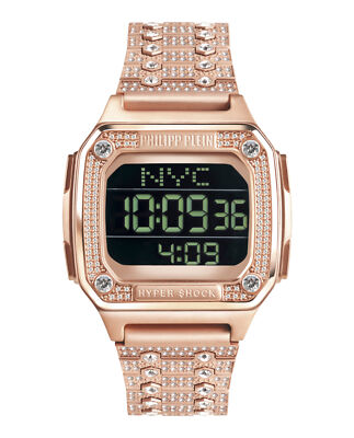Pre-owned Philipp Plein Mens Hyper $hock Ip Rose Gold 44mm Bracelet Fashion Watch