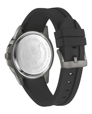 Pre-owned Plein Sport Mens Touchdown Grey 44mm Strap Fashion Watch