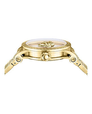 Pre-owned Versace Mens Gold 43mm Bracelet Fashion Watch