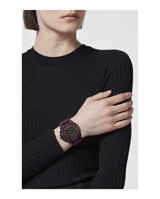 Pre-owned Versace Pink Womens Chronograph Watch Icon Active Ve8p00124