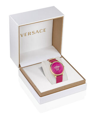 Pre-owned Versace Womens Medusa Alchemy Ip Yellow Gold 38mm Strap Fashion Watch