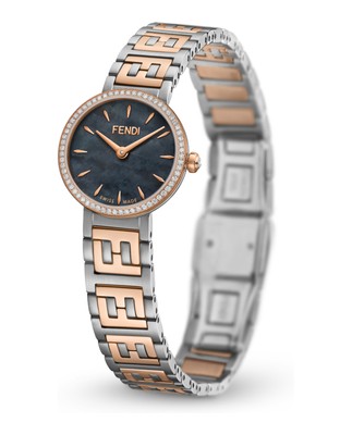 Pre-owned Fendi Womens Forever  Two Tone 19mm Bracelet Fashion Watch