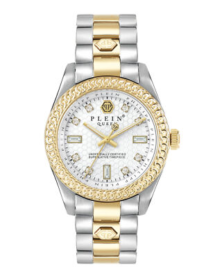 Pre-owned Philipp Plein Womens Queen Two Tone 36mm Bracelet Fashion Watch