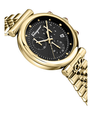 Pre-owned Ferragamo Womens Gold 40mm Bracelet Fashion Watch