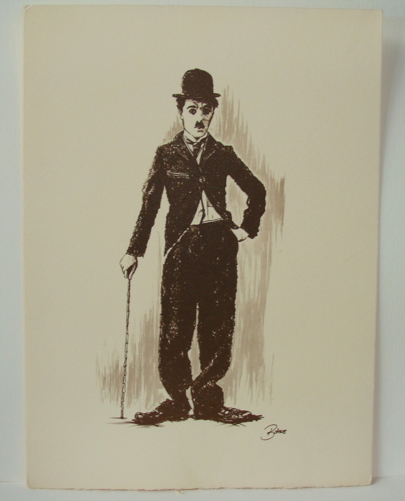 ORIGINAL 1977 CHARLIE CHAPLIN LITHO - BANSE - APPLE ARTS LTD