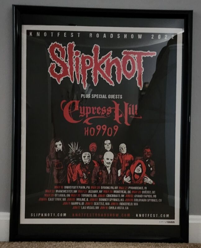 Slipknot - Knotfest Roadshow 2022 Tour Poster #