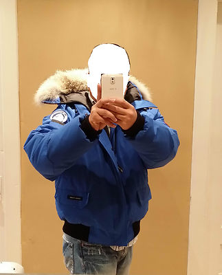 Pre-owned Canada Goose Special Edition Polar Bear  Grey Label Pbi Chilliwack Xl Bomber In Royal Blue (polar Bear Limited Edition) Pbi