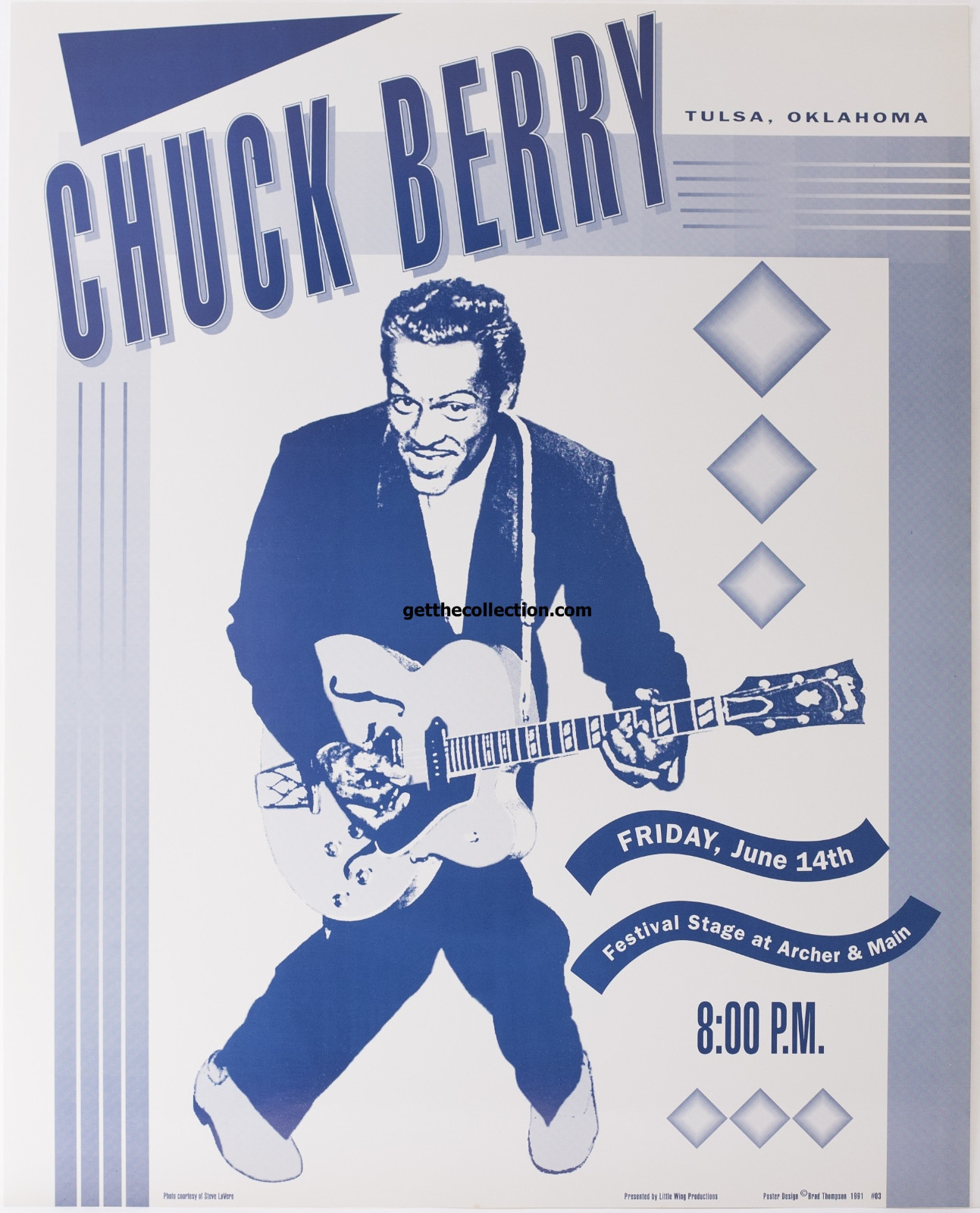 1960's Vintageヴィンテージオリジナルポスター★チャックベリー CHUCK BERRY ** - 1991 ORIGINAL VINTAGE CONCERT POSTER