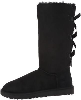Pre-owned Ugg Bailey Bow Tall Ii Boots Black