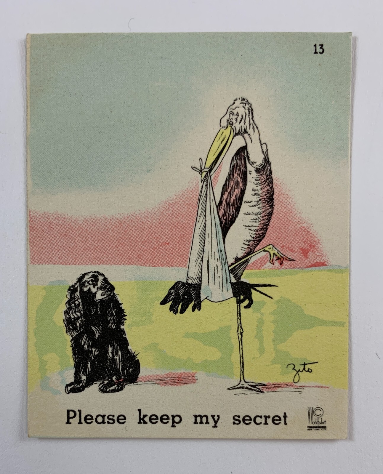 1937 Wolfahrt Dogs By Zito #13 Please Keep My Secret 123E | eBay