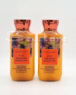 Bath & Body Works Fiji Sunshine Guava Tini Body Lotion 8 fl oz Set of 2
