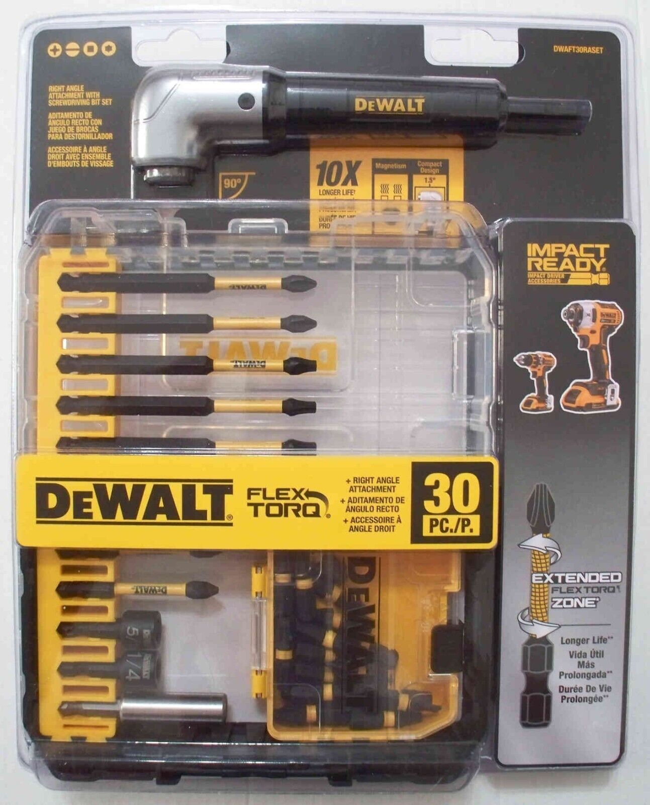 Dewalt 30 Piece Flex Torq Bits & Right Angle & Tough Case Dewalt 30 Piece Flex Torq Bits & Right Angle & Tough Case