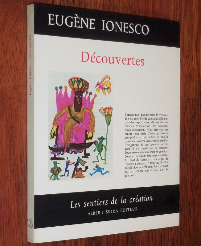 EugÃ¨Ne Ionesco Decouvertes Les Sentiers De La CrÃ©Ation Eo Skira 1969 Tbe
