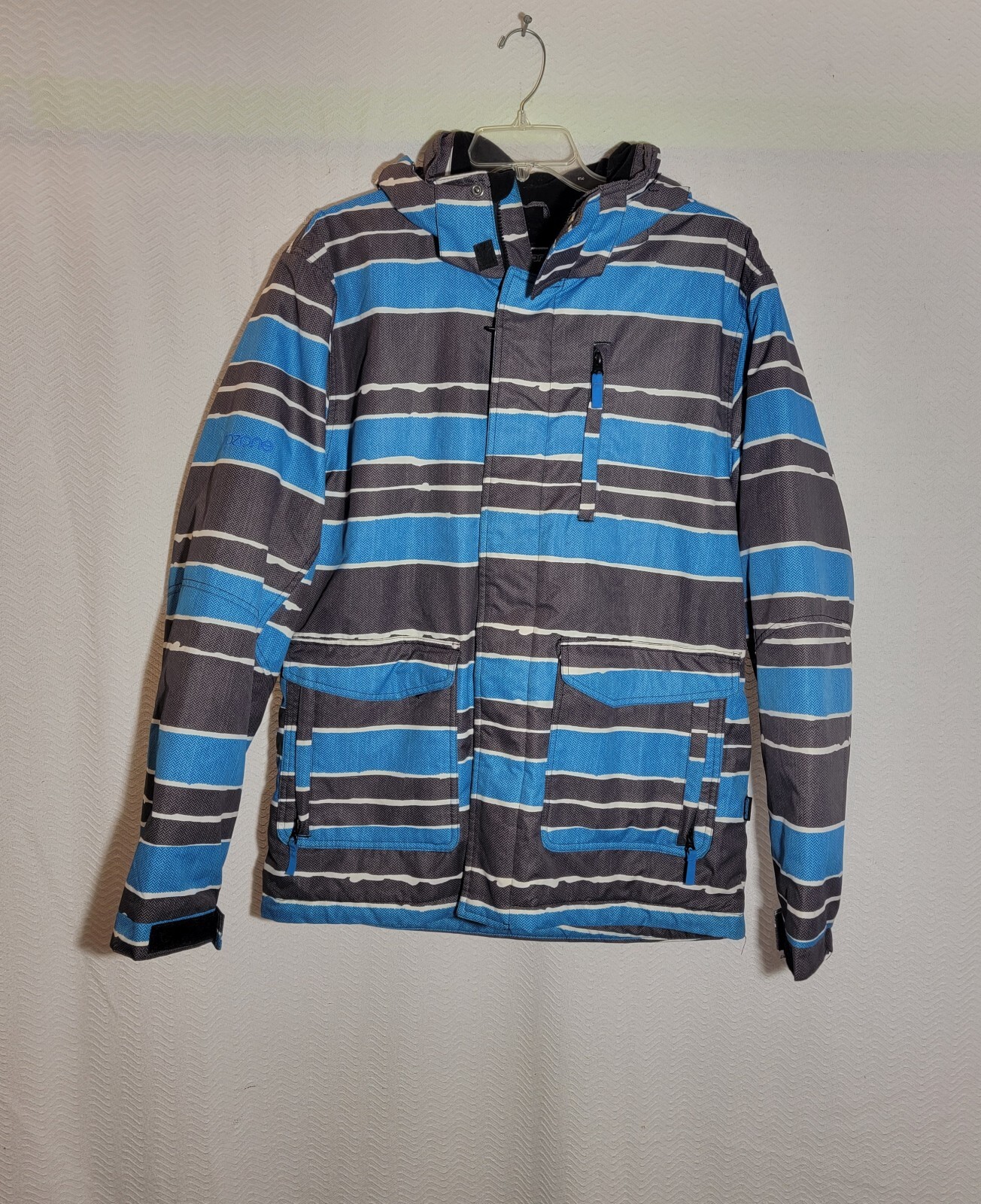 新品リップゾーン(ripzone) スノーボード ジャケットサイズL Ripzone Core 5000mm Full Zip Snowboarding Ski Jacket Grey