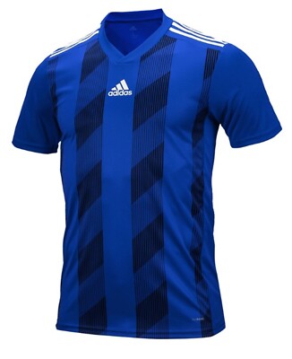 Adidas Men STRIPE 19 Shirts Soccer Jersey Blue Athletic Casual Tee Shirt DP3200