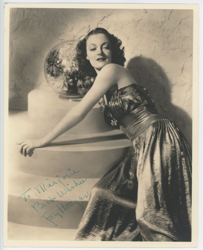 8x10 B&w Personalized Autograph Photo Actress Actress Joy Hodges