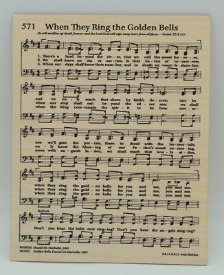 LASER ENGRAVED HYMN on BALTIC BIRCH PLYWOOD SIGN Choose title & size