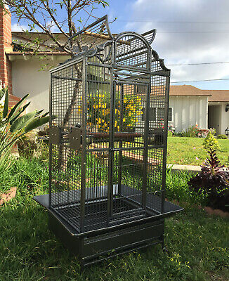 64'' Large Elegant Bird Parrot Open Play-Top Cage Cockatiel Macaw Conure Aviary