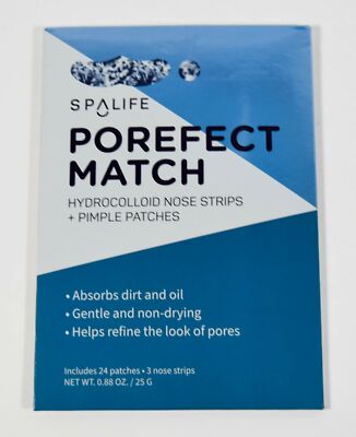 1 SpaLife POREPERFECT MATCH 3 Hydrocolloid Nose Strips + 24 Pimple Patches BLUE
