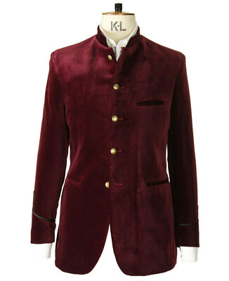 HANDMADE HERREN MAROON RAUCHEN JACKEN DESIGNER JODHPURI BRÄUTIGAM HOCHZEIT MANTEL BLAZER