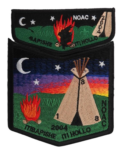 Itibapishe Iti Hollo Lodge 188 Central NC 2004 NOAC Set Flap Blk Bdr