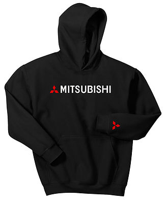 MITSUBISHI HOODIE SWEAT SHIRT BLACK LANCER EVO VIII MIRAGE
