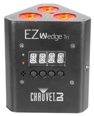 NEW! CHAUVET EZWedge Tri DJ Tri-Color Dimmable LED Light w/ IRC Remote (4 Pack)