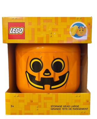 LEGO Storage Head Large Container PUMPKIN Jack O Lantern -BRAND NEW-SAMEDAYSHIP