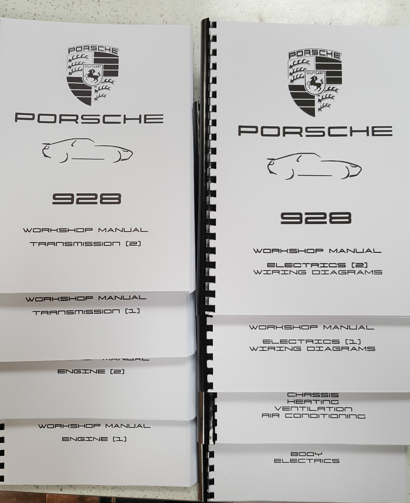 PORSCHE 928 WORKSHOP MANUAL REPRINTED 1978-1994 INC WIRING DIAGRAMS