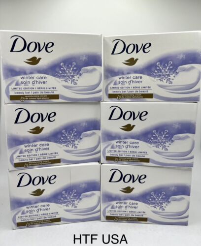 Dove Winter Care Limited Edition Bar Soap 6 Boxes 4 oz Each NEW HTF