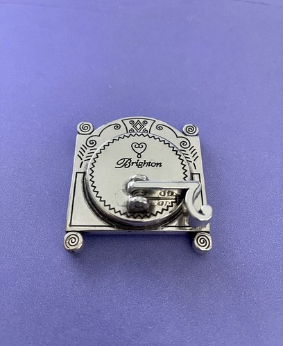 Sweet Vintage Brighton Clock Works Desert Passage Silver Tone Desk Clock
