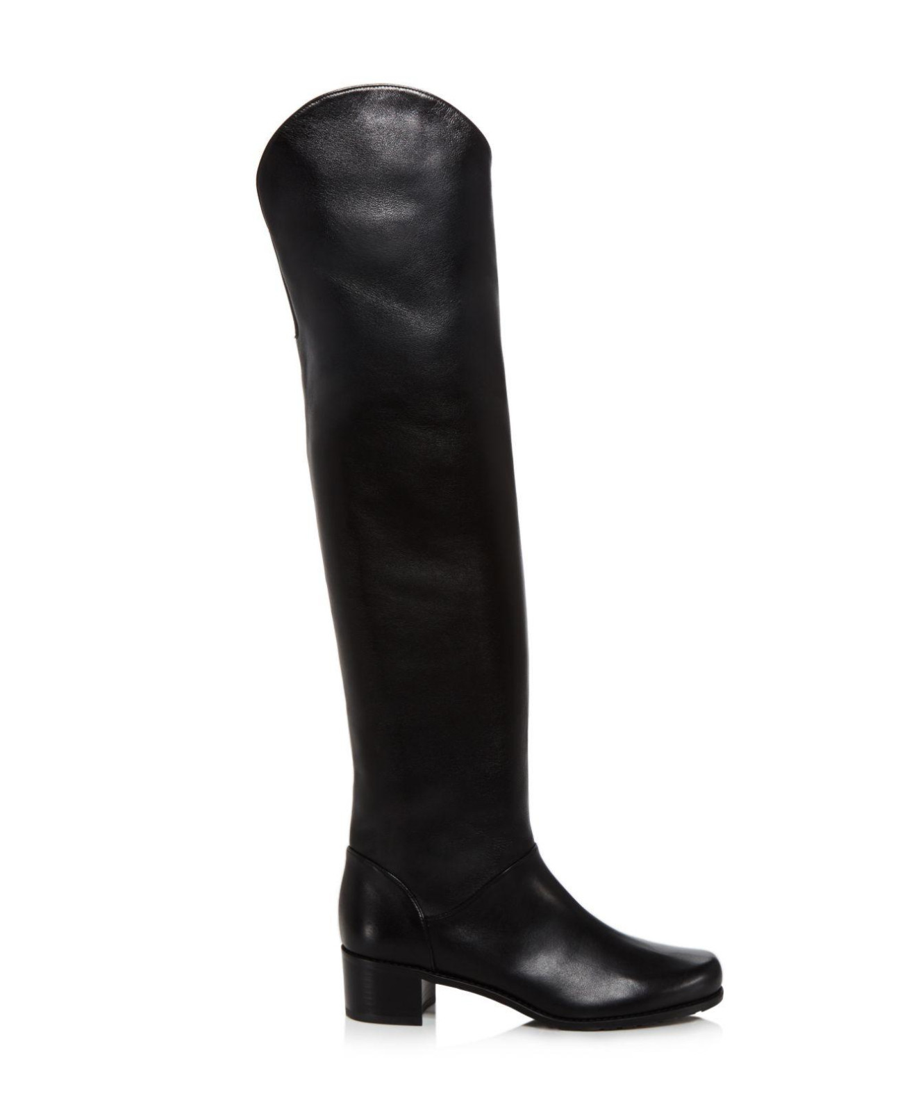Pre-owned Stuart Weitzman Women's Boots Black Leather Nudunkirk Over The Knee Boots Sizes