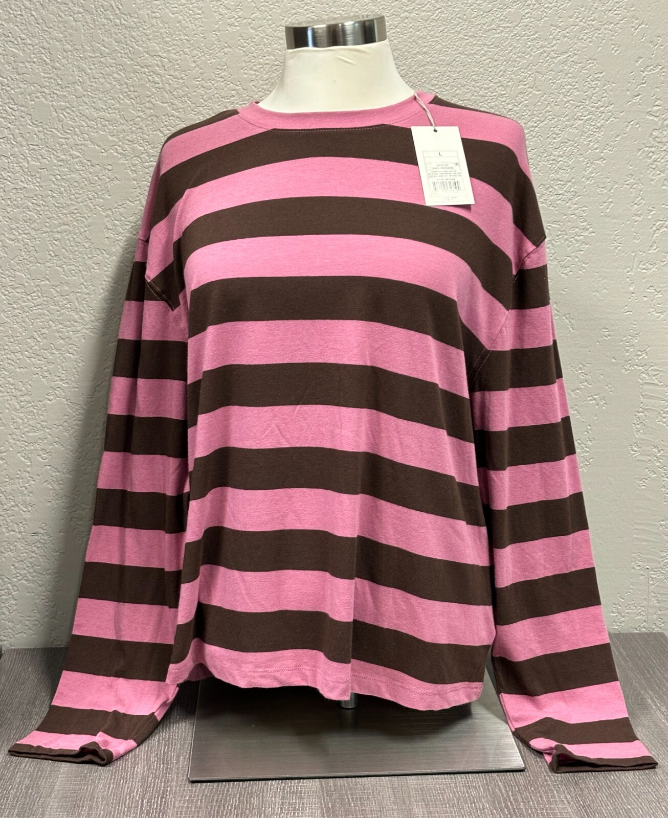 Lot of 2 Womens A New Day Slim Fit Long Sleeve T-Shirt (Purple/Brown) - Size L