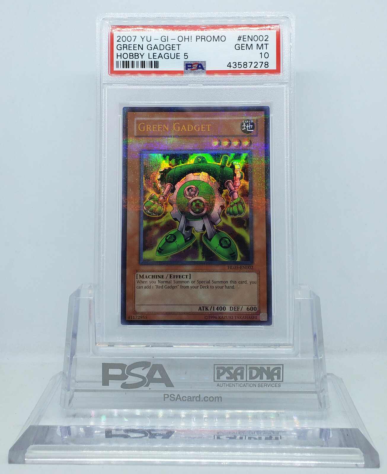 YUGIOH HL05-EN002 GREEN GADGET HOBBY LEAGUE PARALLEL FOIL