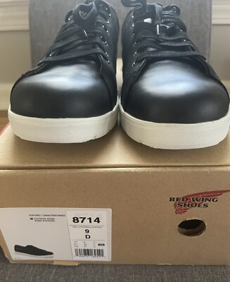RED WING Men's 8714 Zero-G Lite Soft Toe Oxford in Black Size 9D Never Worn