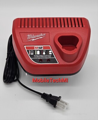 New Milwaukee M12 Battery Charger Lithium Ion 12 Volt 48-59-2401 Genuine OEM