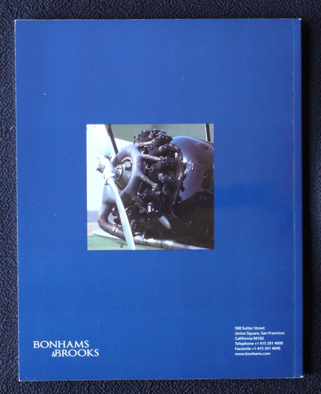 2001 Bonhams & Brooks Car Motorcycle Airplane Auction Catalog STEVE MCQUEEN